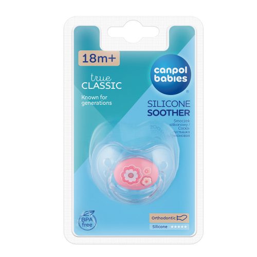 Canpol Babies Szilikon anatómiai cumi, 18hó+, NEWBORN BABY, pink