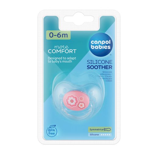 Canpol babies Szilikon szimmetrikus cumi, 0-6hó, NEWBORN BABY - pink