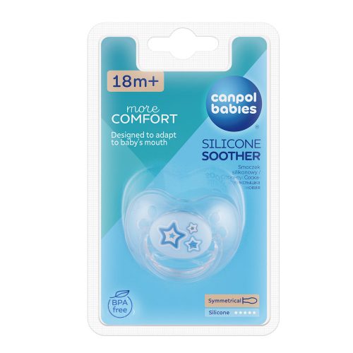 Canpol babies Szilikon szimmetrikus cumi, 18hó+, NEWBORN BABY - kék