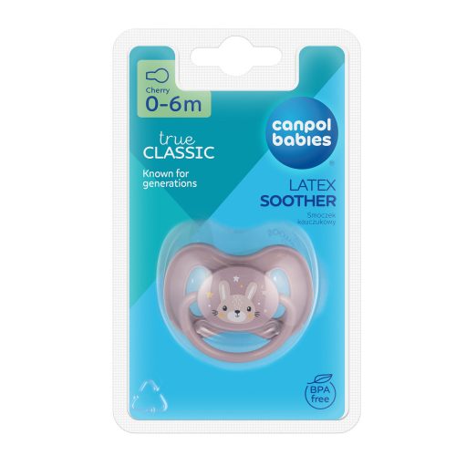 Canpol babies Kaucsuk cseresznye alakú cumi CUTE ANIMALS 0-6hó 1db