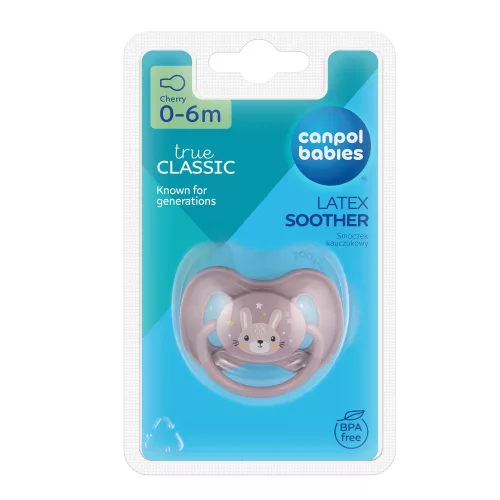 Canpol babies Kaucsuk cseresznye alakú cumi CUTE ANIMALS 0-6hó 1db