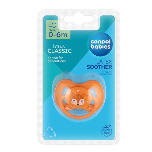 Canpol babies Kaucsuk cseresznye alakú cumi CUTE ANIMALS 0-6hó 1db