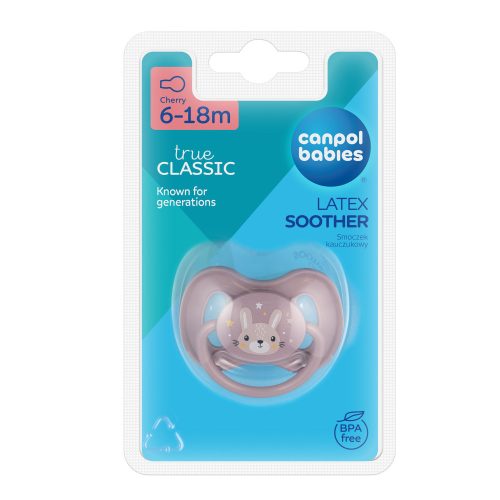 Canpol babies Kaucsuk cseresznye alakú cumi CUTE ANIMALS 6-18hó 1db