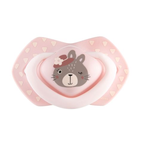 Canpol babies Szilikon szimmetrikus cumi, Light touch, 18hó+, 2db, BONJOUR PARIS - rózsaszín