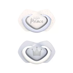   Canpol babies Szilikon szimmetrikus cumi, Light touch, 0-6hó, 2db, ROYAL BABY - kék