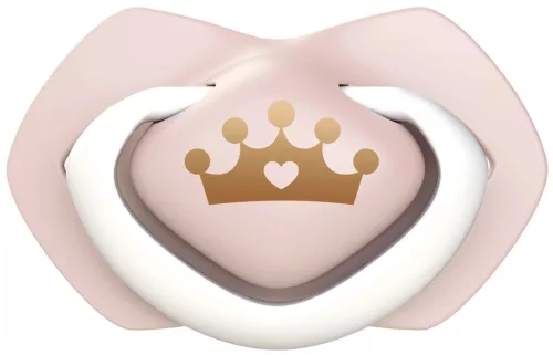 Canpol babies Szilikon szimmetrikus cumi, 0-6hó, 2db, ROYAL BABY - rózsaszín