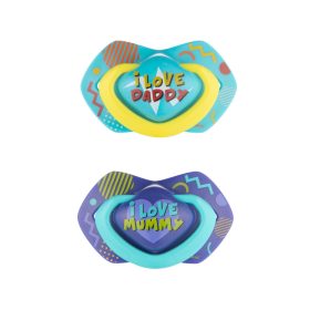   Canpol babies Szimmetrikus szilikoncumi készlet, Light touch, 18hó+, NEON LOVE, 2db