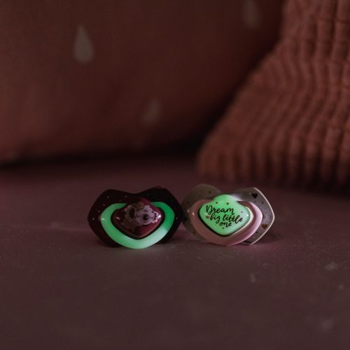 Canpol babies Sötétben világító, szimmetrikus szilikoncumi-készlet, Light touch, 18hó+, SLEEPY KOALA, 2 db
