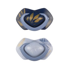   Canpol babies Szilikon szimmetrikus cumi, Light touch, 0-6hó, 2db, GOLD - kék