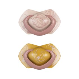   Canpol babies Szilikon szimmetrikus cumi, Light touch, GOLD, 18hó+, 2db - rózsaszín