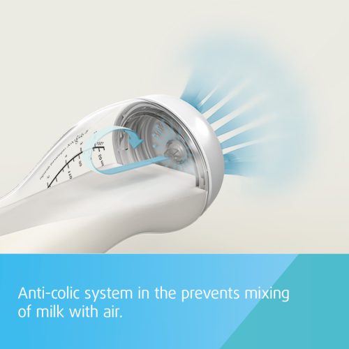 Canpol babies S-alakú, széles nyakú, anti-kólikás cumisüveg, 200 ml