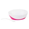 Canpol babies Tál kanállal és fedéllel, 350ml, LITTLE COW - rózsaszín