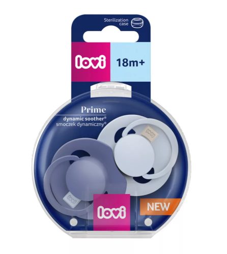 Lovi Dinamikus szilikon cumi PRIME 18hó 2db - Baby Blue/Blue