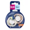 LOVI Világító dinamikus szilikon cumi PRIME 18hó+ 2db - Ivory/Blush
