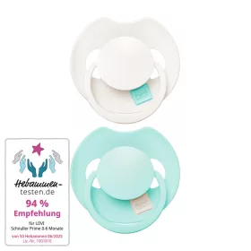   LOVI PRIME Tutti Frutti szilikon dinamikus cumi 0-6hó 2db Lagoon/Mint Cream