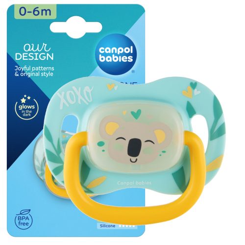 Canpol babies Szilikon szimmetrikus cumi, 0-6hó, 1db, EXOTIC ANIMALS, koala