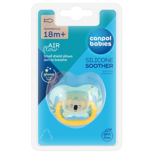 Canpol babies Szilikon szimmetrikus cumi, 18hó+, 1db, EXOTIC ANIMALS, koala