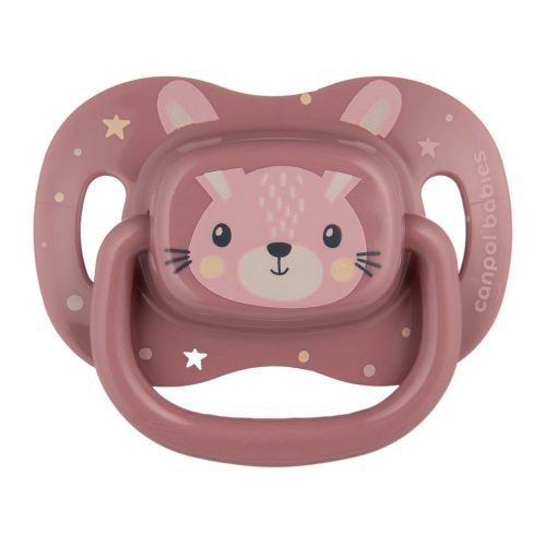 Canpol babies Szilikon szimmetrikus cumi, 18hó+, 1db, CUTE ANIMALS - pink