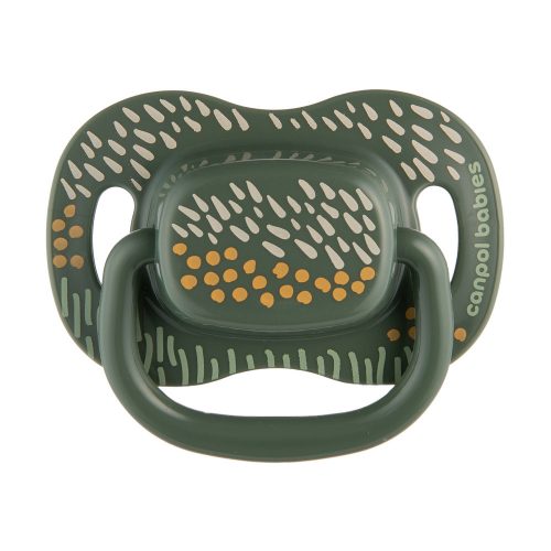 Canpol babies Szilikon szimmetrikus cumiszett, 0-6hó, 2db, MOUNTAINS - zöld