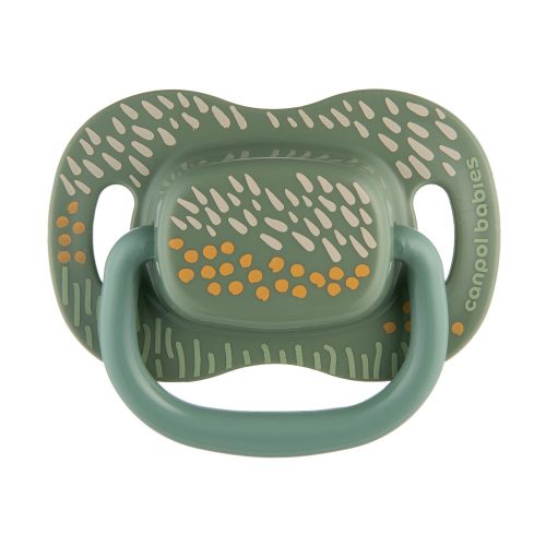 Canpol babies Szilikon szimmetrikus cumiszett, 0-6hó, 2db, MOUNTAINS - zöld