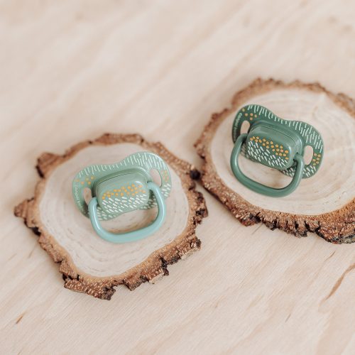 Canpol babies Szilikon szimmetrikus cumiszett, 0-6hó, 2db, MOUNTAINS - zöld