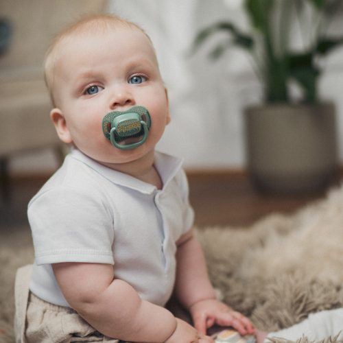 Canpol babies Szilikon szimmetrikus cumiszett, 0-6hó, 2db, MOUNTAINS - zöld