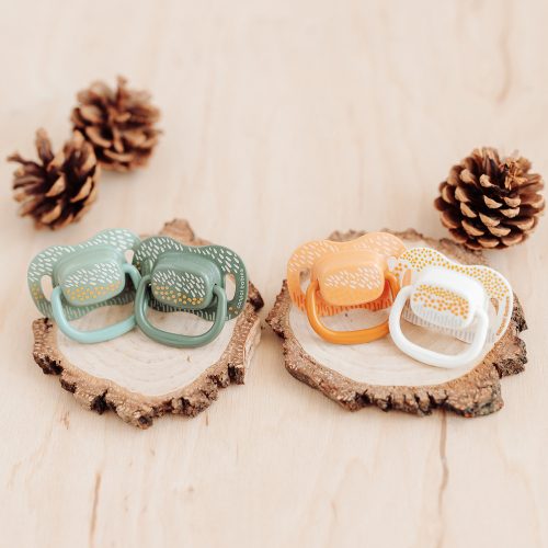 Canpol babies Szilikon szimmetrikus cumiszett, 0-6hó, 2db, MOUNTAINS - zöld