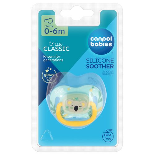 Canpol babies Szilikon cseresznye alakú cumi EXOTIC ANIMALS 0-6hó - koala