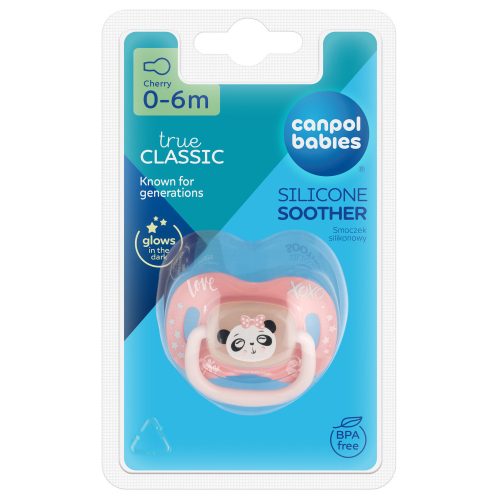 Canpol babies Szilikon cseresznye alakú cumi EXOTIC ANIMALS 0-6hó - panda