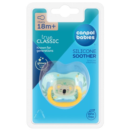 Canpol babies Szilikon cseresznye alakú cumi EXOTIC ANIMALS 18hó+ - koala