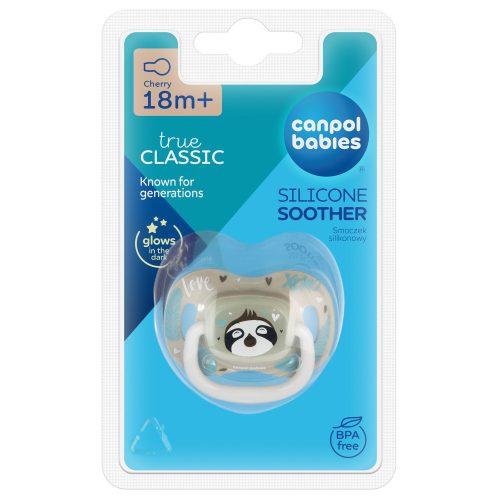 Canpol babies Szilikon cseresznye alakú cumi EXOTIC ANIMALS 18hó+ - lajhár