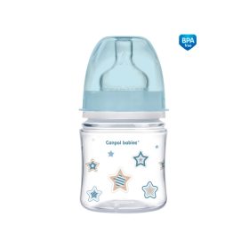   Canpol babies Anti-kólikás cumisüveg, EasyStart, NEWBORN BABY, 120 ml - kék