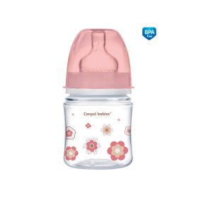  Canpol babies Anti-kólikás cumisüveg, EasyStart, NEWBORN BABY, 120 ml - rózsaszín