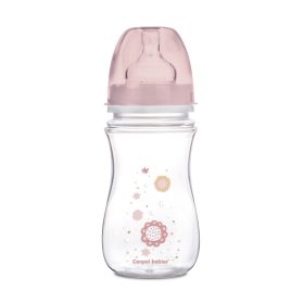   Canpol babies Anti-kólikás cumisüveg, EasyStart, NEWBORN BABY, 240 ml - pink