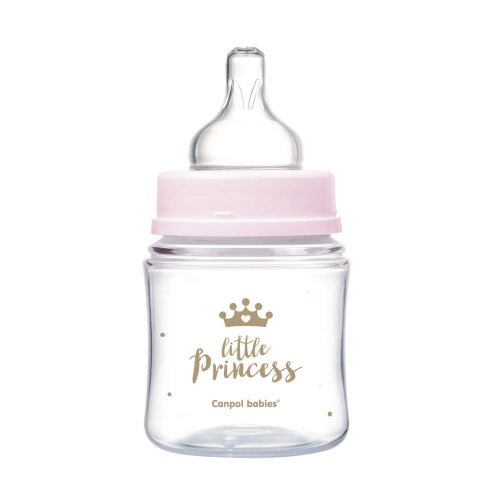 Canpol babies Anti-kólikás cumisüveg, EasyStart, ROYAL BABY, 120 ml - pink