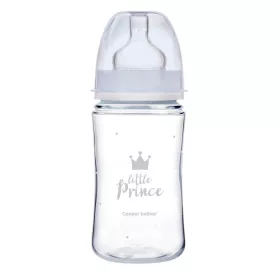   Canpol babies Anti-kólikás cumisüveg, EasyStart, ROYAL BABY, 240 ml - kék