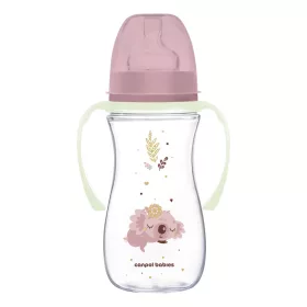  Canpol babies Anti-kólikás cumisüveg, világító fogantyúval, EasyStart, SLEEPY KOALA, 300 ml - pink