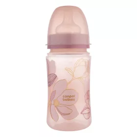   Canpol babies Anti-kólikás cumisüveg, EasyStart, GOLD, 240 ml - pink