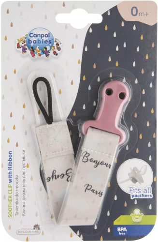 Canpol babies Cumitartó szalag, BONJOUR PARIS - rózsaszín