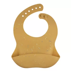 Canpol babies Szilikon előke zsebbel, DOTS - sárga
