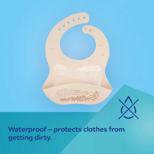 Canpol babies Szilikon előke zsebbel - zöld