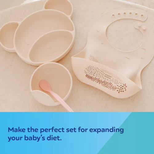 Canpol babies Szilikon előke zsebbel - zöld