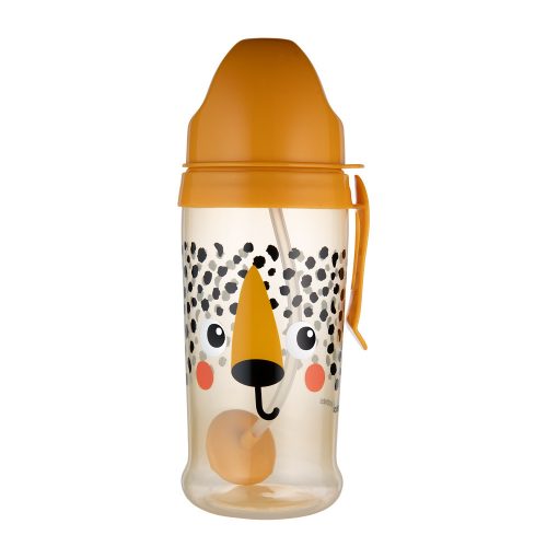 Canpol babies Cseppmentes sport itatópohár súlyozott szívószállal BabiesBoo 350ml gepard