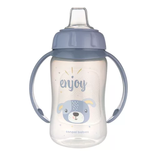 Canpol babies Tanulópohár szilikon ivócsőrrel, CUTE ANIMALS, 320ml, kutya