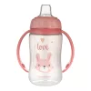 Canpol babies Tanulópohár szilikon ivócsőrrel, CUTE ANIMALS, 320ml, nyuszi