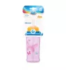 Canpol babies Cseppmentes itatópohár, szilikon szívószállal, 350 ml, BUTTERFLY - rózsaszín