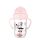 Canpol babies Súlyozott szívószálas cseppmentes itatópohár, 270ml, 6hó+, EXOTIC ANIMALS - pink