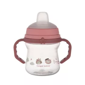   Canpol babies Itatópohár szilikonos ivócsőrrel, FirstCup, 150 ml, Bonjour Paris - rózsaszín