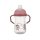 Canpol babies Itatópohár szilikonos ivócsőrrel, FirstCup, 250 ml, Bonjour Paris - rózsaszín