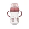 Canpol babies Itatópohár szilikonos ivócsőrrel, FirstCup, 250 ml, Bonjour Paris - rózsaszín
